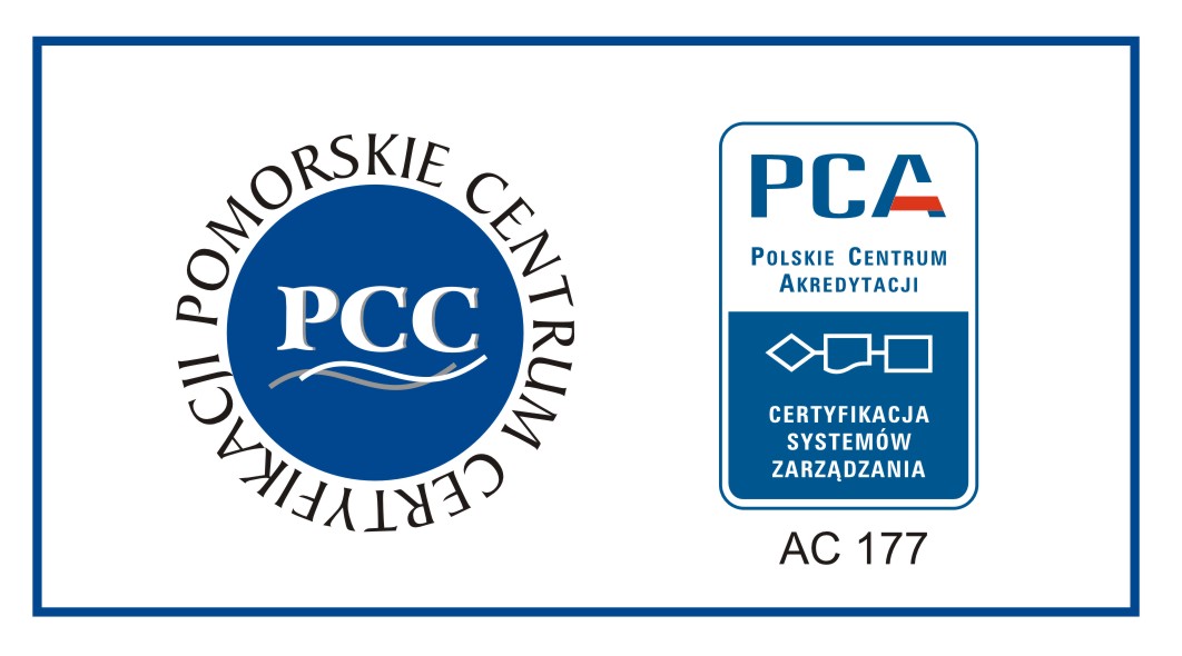 Logo wraz z numerem akredytacji Pomorskie centrum akredytacji